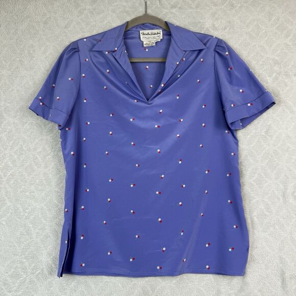 Vtg 70s Diane Von Furstenberg Matching Skirt Set 10 Purple Cherries DVF Retro - Picture 3 of 16